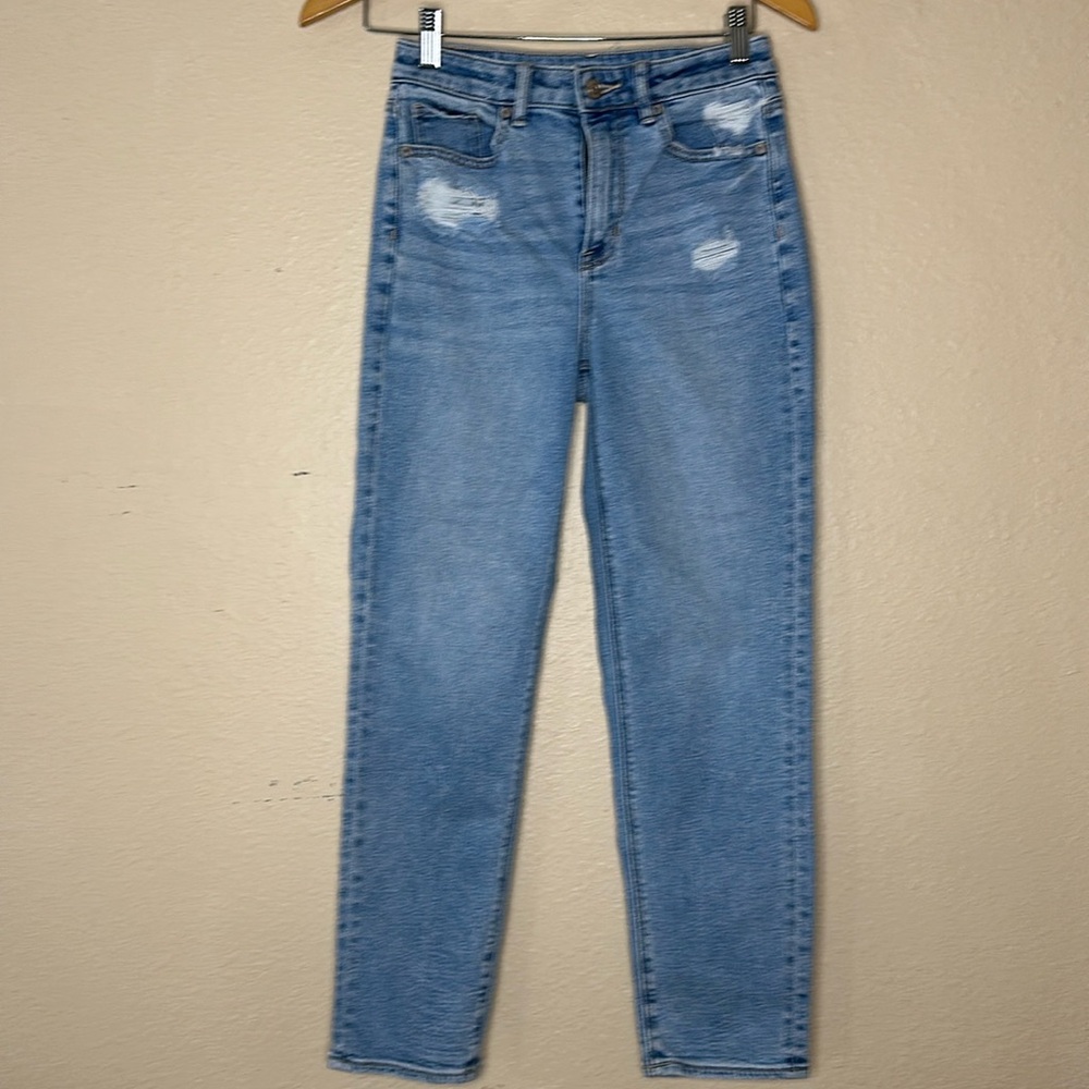 American Eagle, size 0, Mom straight jeans